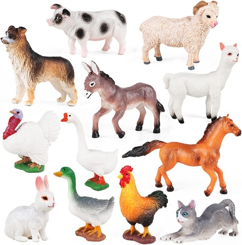 12pcs bauernhof tierfiguren - 12pcs,