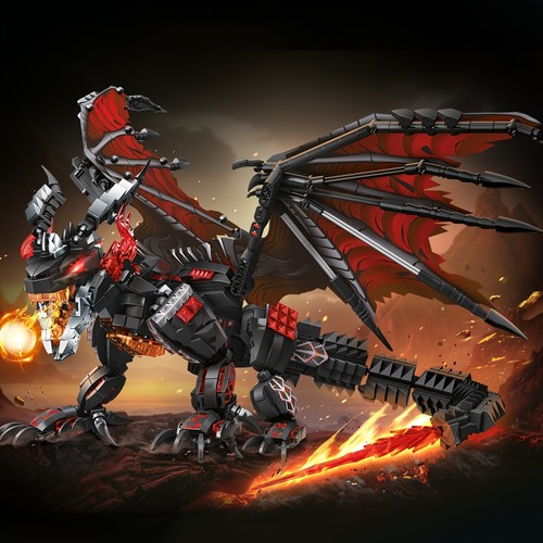 Feuer dragon bausteine - bausteine, set