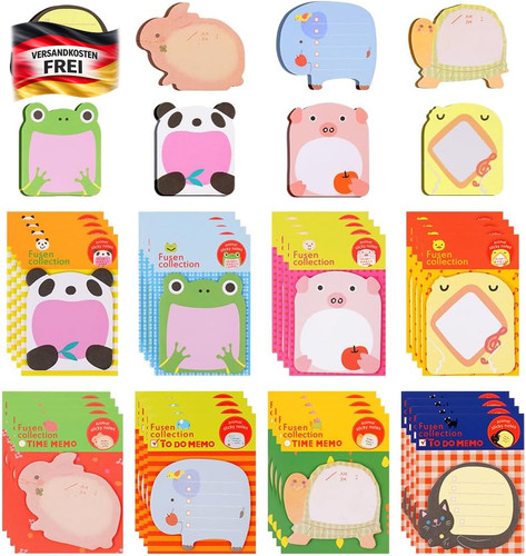 Bunte haftnotizen tiermotive - bunte,